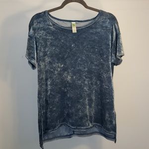 GreenTea blue velvet look and feel Tshirt size M